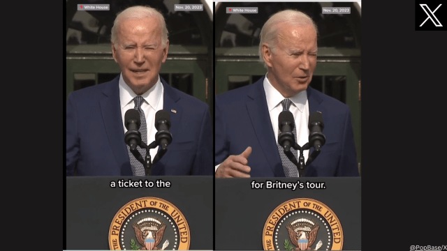 Joe Biden mistakenly refers to Britney Spears instead of Taylor Swift at Thanksgiving event