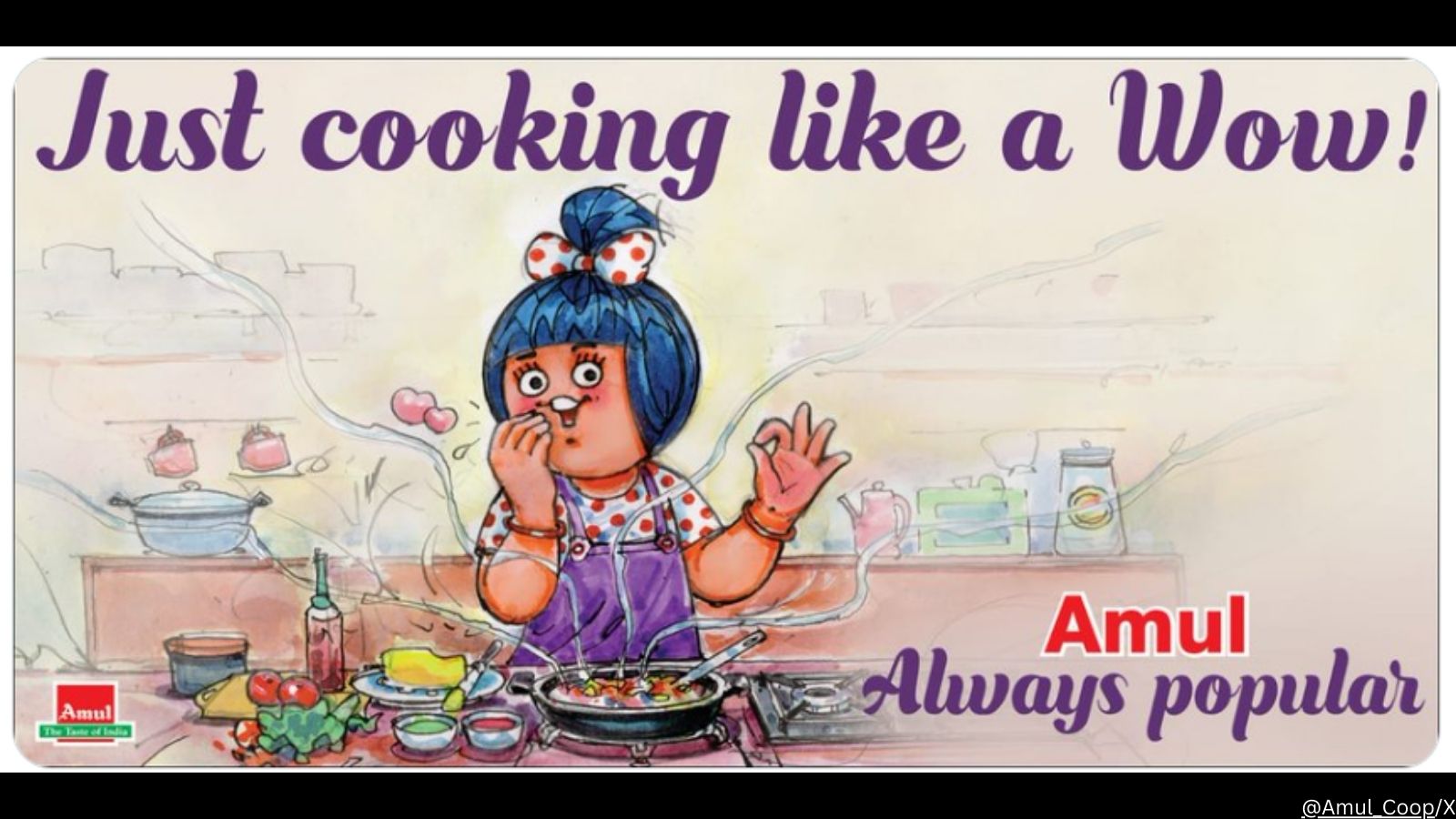 ‘Just cooking like a wow’: Amul joins popular trend with its latest ad ...