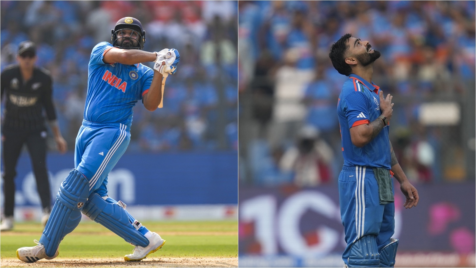 India vs New Zealand: Virat Kohli and Rohit Sharma set new all-time World Cup records during the semifinal in Mumbai