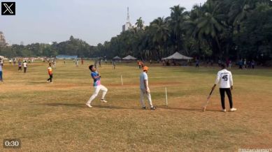 Michael Vaughan visits Mumbai’s iconic Oval Maidan for his morning walk