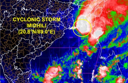 Deep depression intensifies into Cyclone Midhili, hits Bangladesh