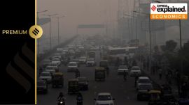 Mumbai air pollution, aqi, air pollution, pollutants, indian express