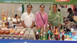 Muslim women selling diwali items
