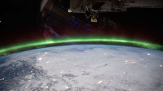 Image of aurora taken from space