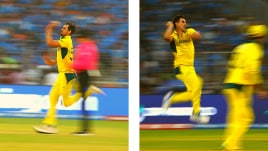 On the slow track at the Narendra Modi Stadium, Australian bowlers used cutters, slower bouncers, regular bouncers, seam-up on back of length to great effect to stifle the star-studded batting line up. Express photos by Nirmal Harindran