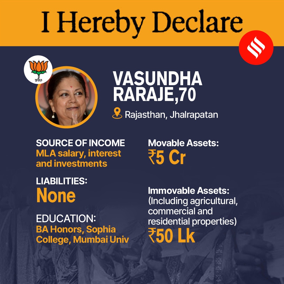 Assets of Vasundhara Raje.