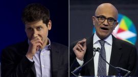 Sam Altman and Satya Nadella