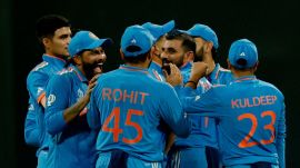 World Cup 2023 Live Score: Follow the live cricket score as India take on Sri Lanka at Mumbai's Wankhede Stadium