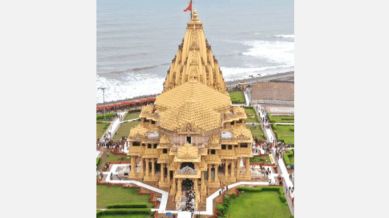 A bus has been arranged to take devotees from the Somnath Temple to the Ram temple in Ayodhya Photo credit: somnath.org