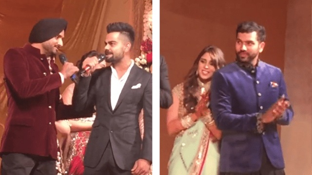 WATCH: Virat Kohli joins Harbhajan Singh on stage as he croons Punjabi ...