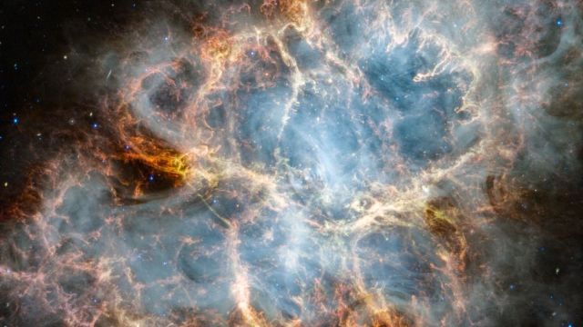 This image by NASA’s James Webb Space Telescope’s NIRCam (Near-Infrared Camera) and MIRI (Mid-Infrared Instrument) reveals new details in infrared light.