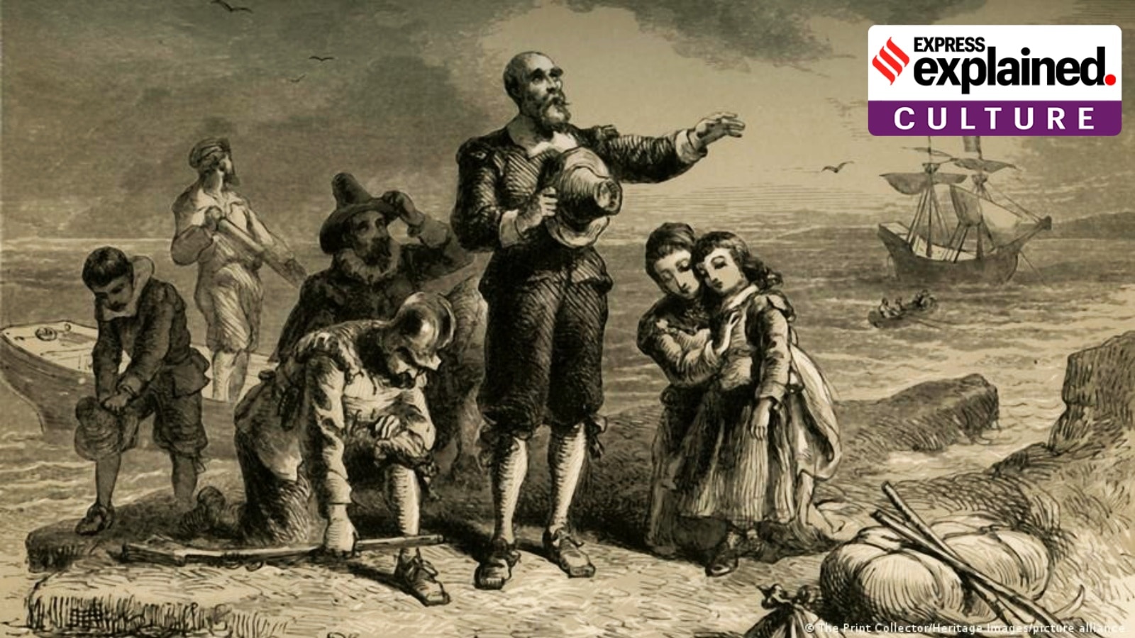 The 'Pilgrim Fathers' arrived on the East Coast of what is now the US.