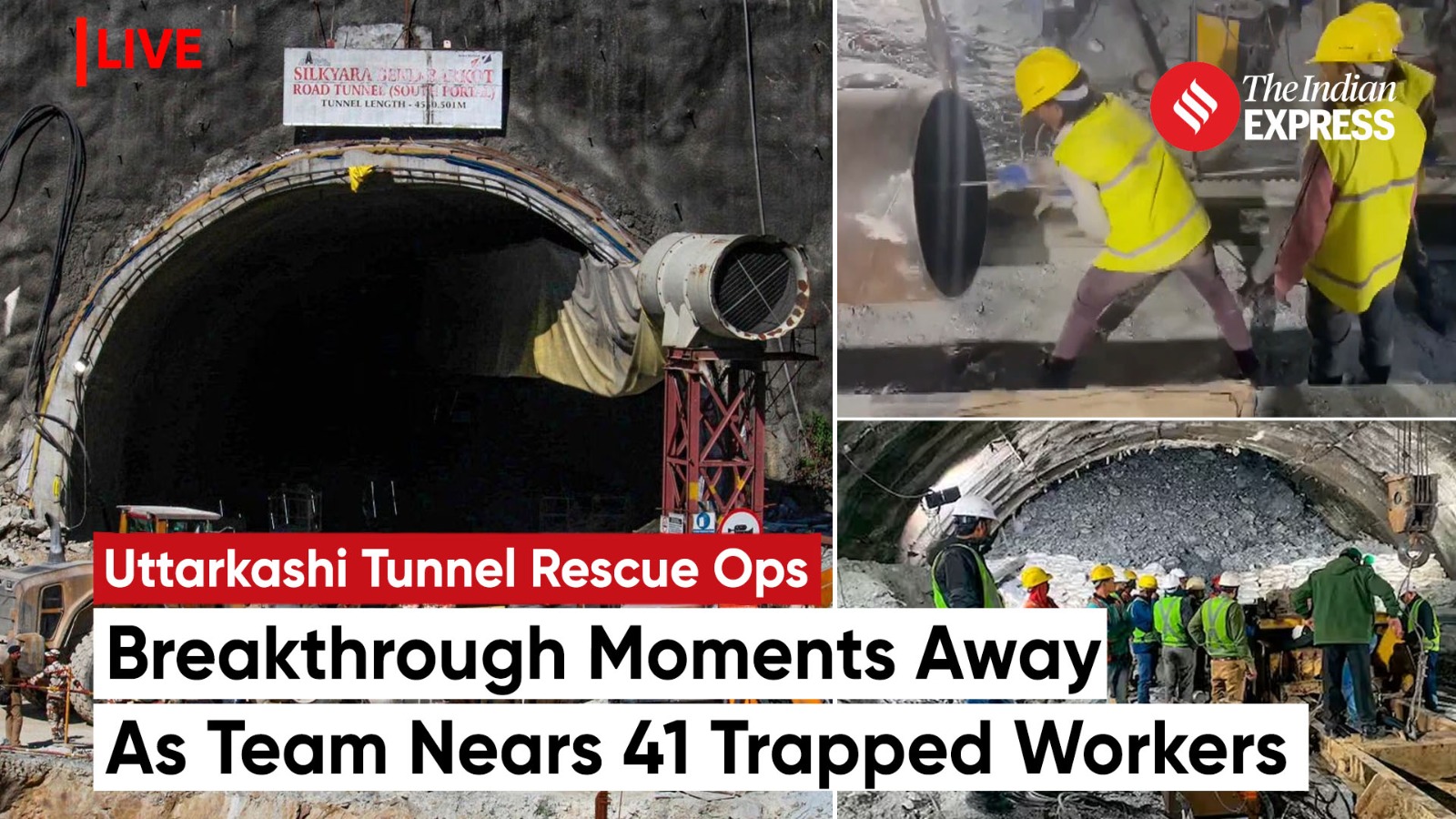 Uttarkashi Tunnel Rescue Operation Live Rescuers 5 Metres Away From Trapped Workers Says Cm 