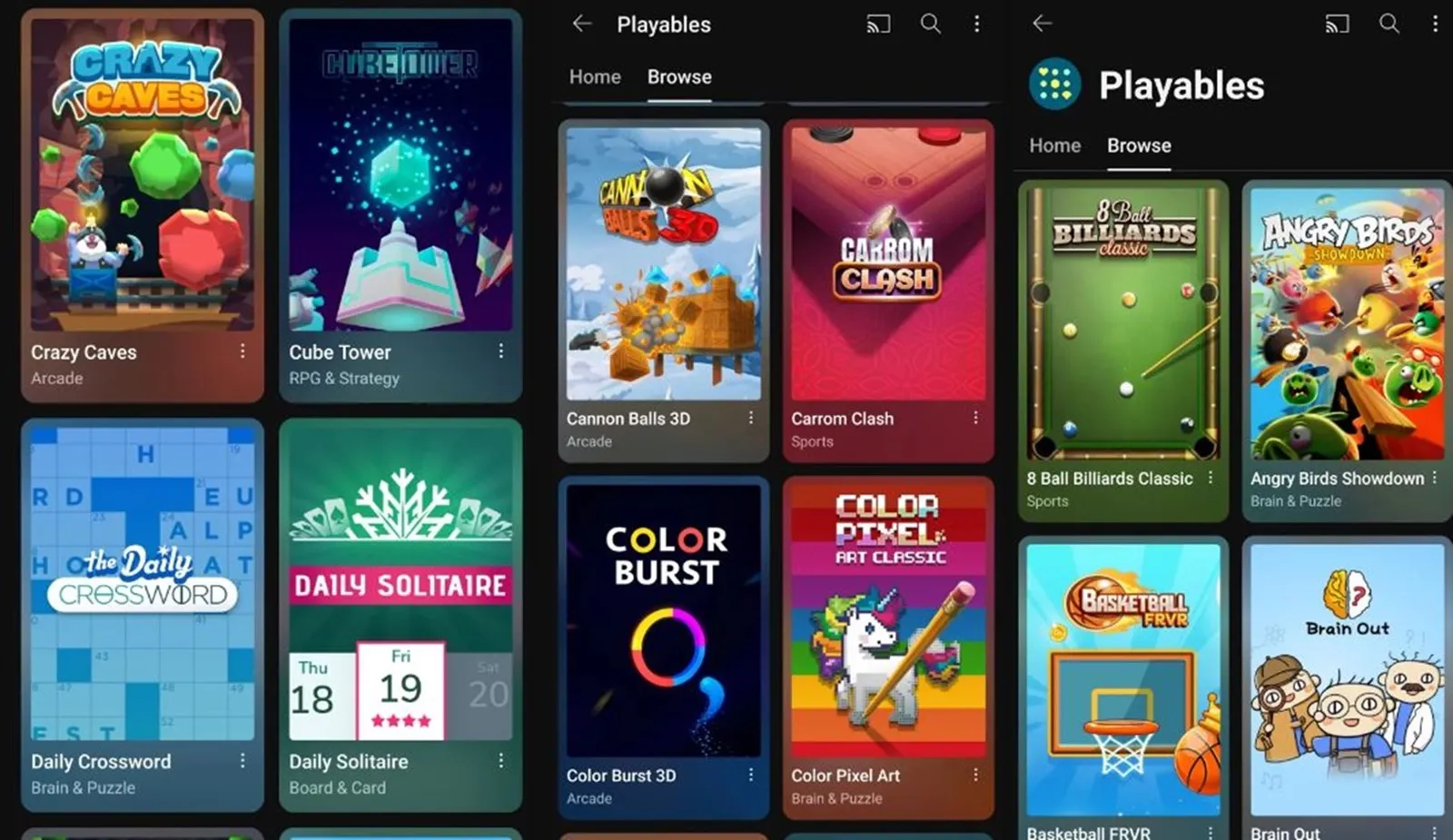testing 'Playables' feature for online games