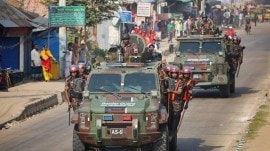Security forces seen at Bangladesh's Gazipur Naozor amid protests in November 2023. (Facebook/Bangladesh Nationalist Party-BNP)
