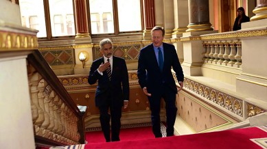 minister of external affairs s jaishankar meets uk foreign secretary david cameron