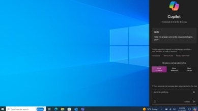 Windows 10 with copilot