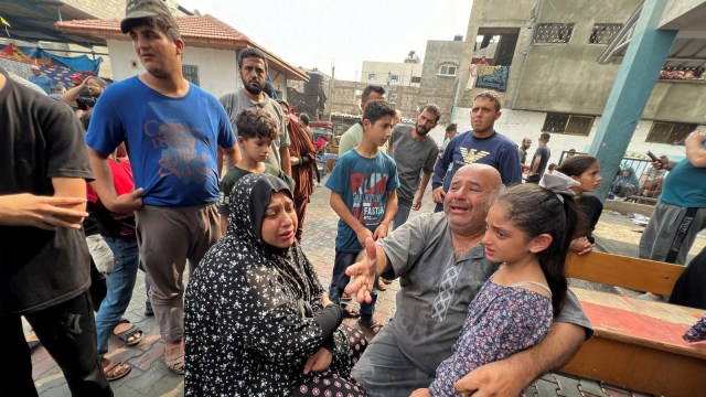 Aftermath of an Israeli strike, in Jabalia in the northern Gaza Strip