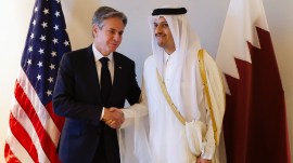 Antony Blinken, Sheikh Mohammed bin Abdulrahman bin Jassim Al-Thani