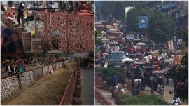 Chandni Chowk’s pedestrianised stretch, delhi mcd, vehicle at Chandni Chowk, e-rickshaws, two-wheelers, garbage overflow, delhi L-G VK Saxena chandni chowk visit, GNCTD Act, aap delhi govt, arvind kejriwal, indian express news