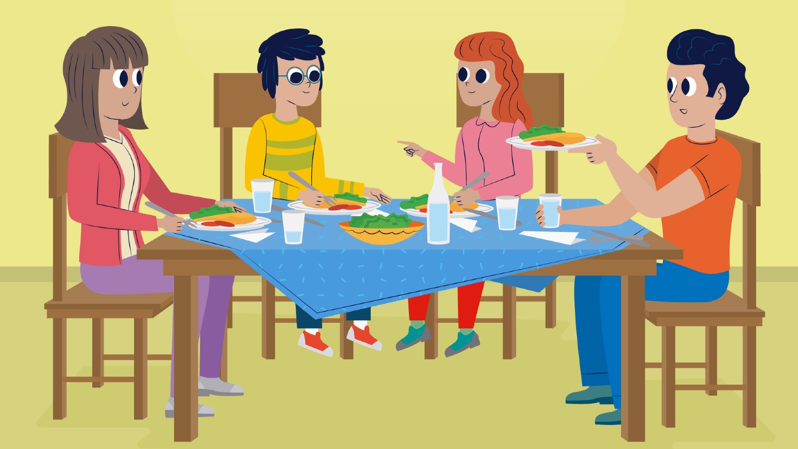 friends eating bill splitting app featured