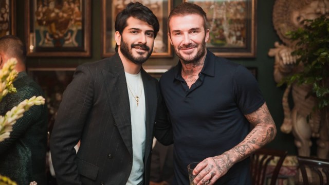 david beckham with Harsh Varrdhan Kapoor