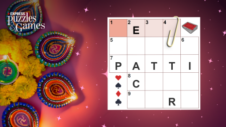 indian express mini crosswords themed on diwali or deepavali