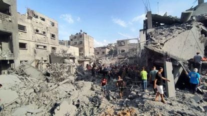 Israeli airstrikes crush apartments in Gaza refugee camp; military claims  Hamas commander killed | World News - The Indian Express