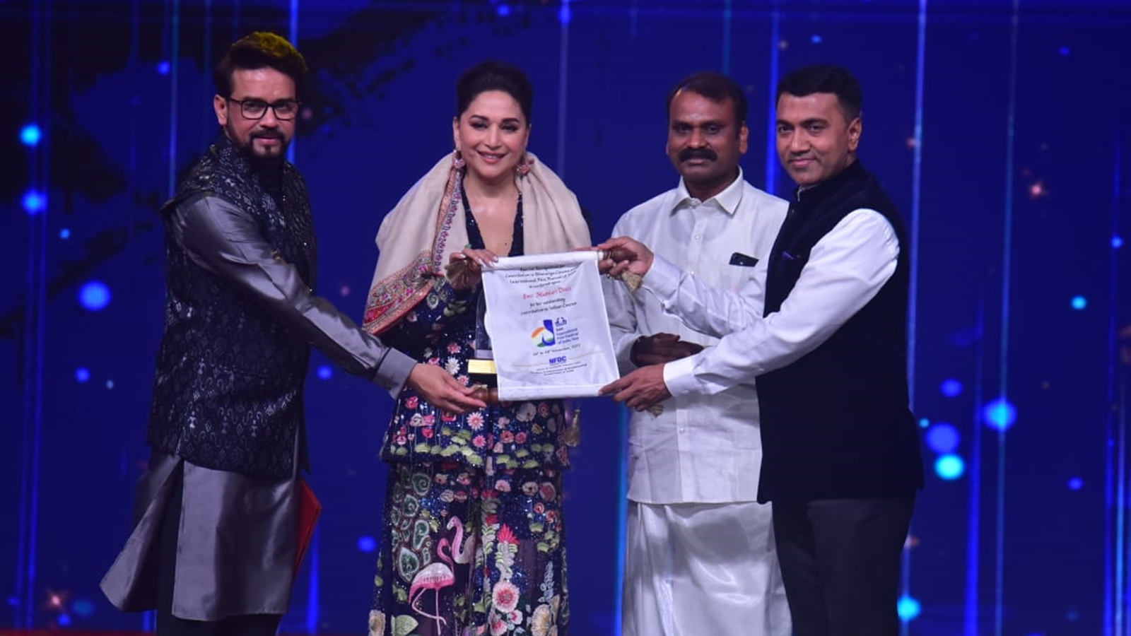 IFFI 2023 opening ceremony: Madhuri Dixit honoured; I&B minister Anurag Thakur announces new film incentive | Bollywood News