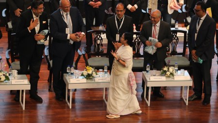 Bengal Global Business Summit, Narayana Health, RPSG, ITC, new bengal projects, prominent industrialists, announcenebt at Bengal Global Business Summit, indian express news, business news