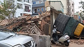 nursery school building collapse, bengaluru news