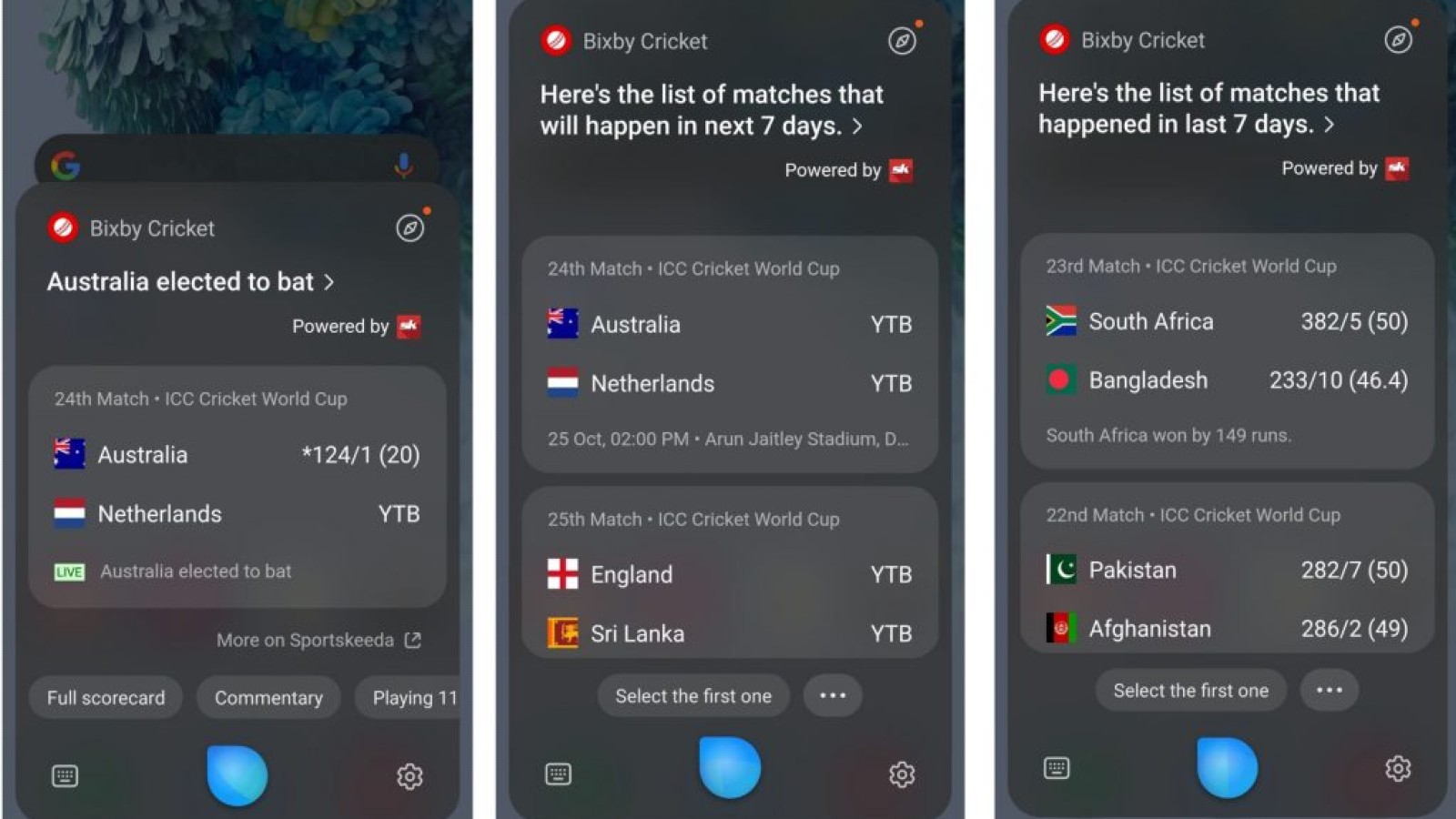 Now, get ICC World Cup scores with your voice using Samsung’s Bixby Cricket | Technology News