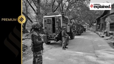 Army jawans during an encounter with militants at Kokernag Tehsil in Anantnag district, south Kashmir Wednesday, Sept. 13, 2023. Two security forces officers were injured in the encounter.