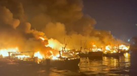 vishakhapatnam jetty fire
