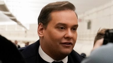 U.S. Representative Santos (R-NY) attends a series of votes including a vote to expel him from the House of Representatives, on Capitol Hill in Washington