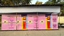 Facilities set up at Shivaji Park for visitors to Chaitya Bhoomi