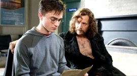 Daniel Radcliffe and Gary Oldman in Harry Potter