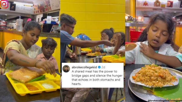 Digital creator buys meals for a family.