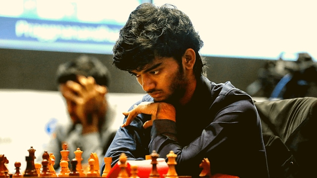 D Gukesh during the men's Tata Steel Chess India tournament in Kolkata on Monday, September 05, 2023.Express photo. by Partha Paul.