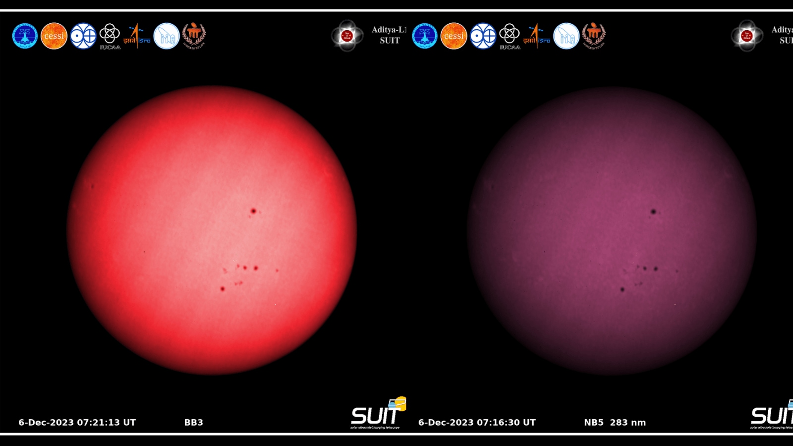 SUIT IUCAA sun images