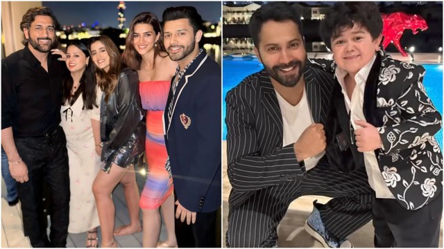 Kriti Sanon, MS Dhoni, Sakshi Dhoni, Varun Dhawan