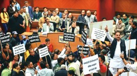 Four BJP councillors suspended, MCD House proceedings, Municipal Corporation of Delhi (MCD), delhi news, India news, Indian express, Indian express India news, Indian express India