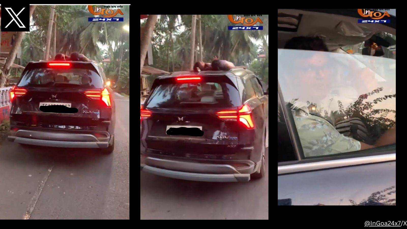 Man drives SUV in Goa with children lying on the car’s roof. Video ...