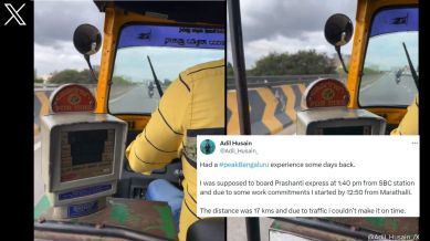Man shares his ‘Peak Bengaluru’ moment as auto-rickshaw driver helps him board train