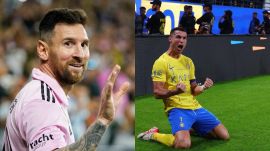 Lionel Messi's Inter Miami will play Al Nassr — Ronaldo's team — on February 1. (AP)