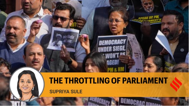 The wipeout of the Opposition from Parliament and the hasty passage of Orwellian bills will be a dark chapter in Indian history for time immemorial. (PTI Photo/Vijay Verma)