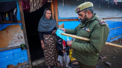 Search at Rohingya camp in Jammu