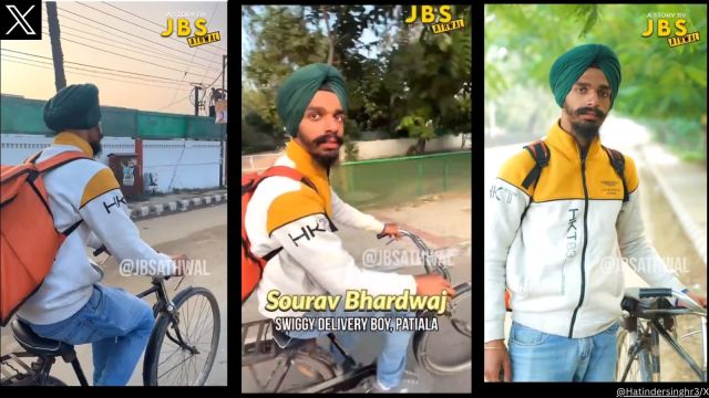 Patiala ITI student delivers Swiggy orders on bicycle