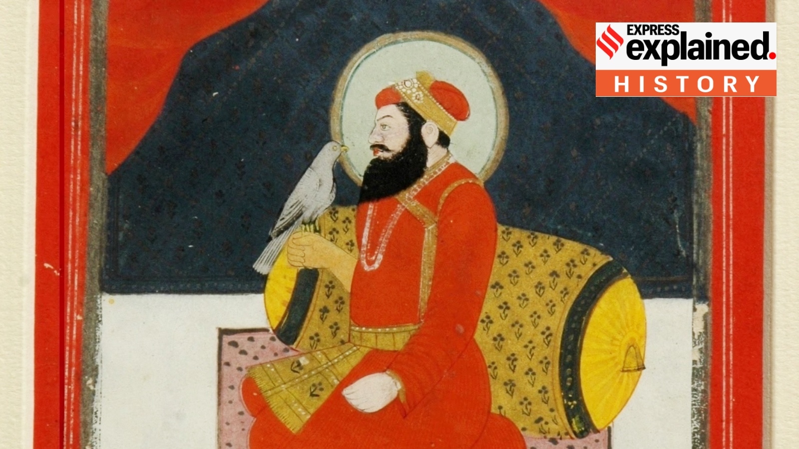 Portrait of Guru Tegh Bahadur from the last quarter of the 19th century.