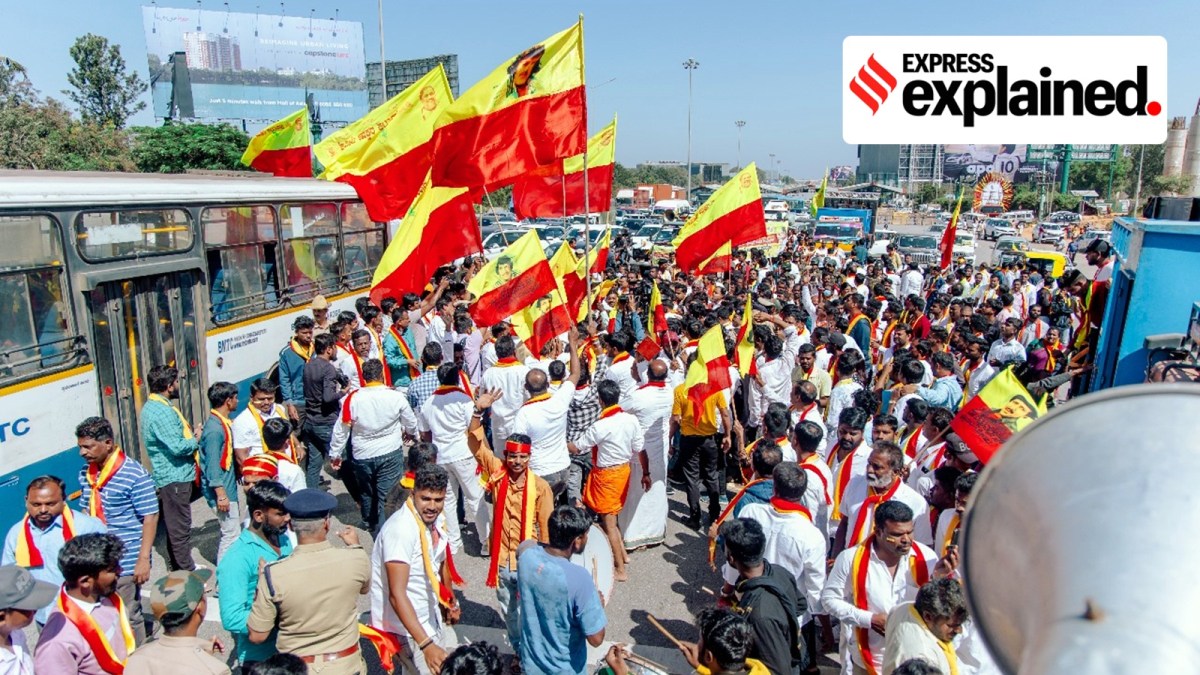 KRV Kannada protest in Bengaluru.